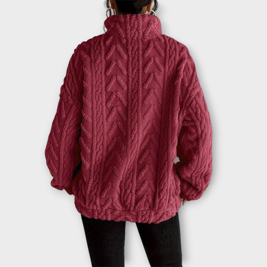 Amelia™| Braided Zip-Up Pullover
