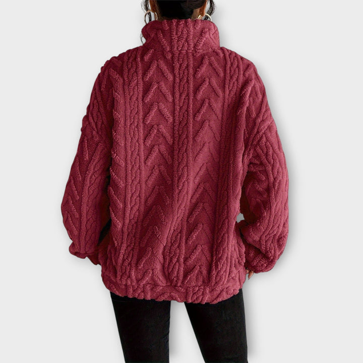Amelia™| Braided Zip-Up Pullover