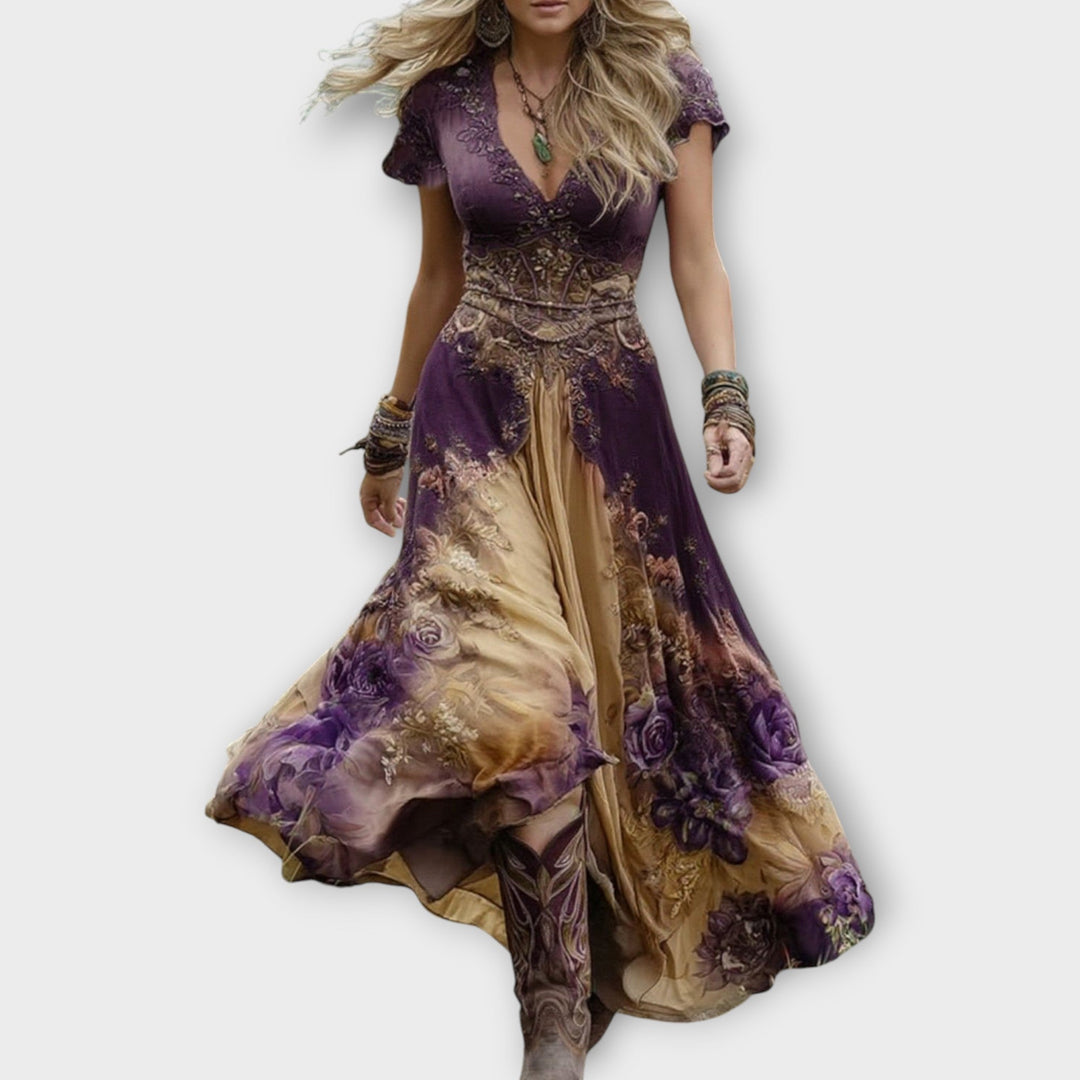 Amelia Isla | Colorful Maxi Dress