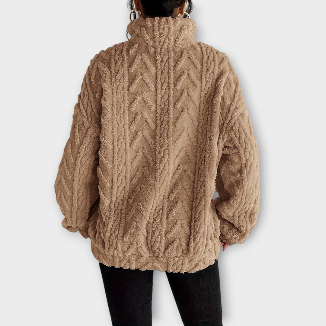 Amelia™| Braided Zip-Up Pullover