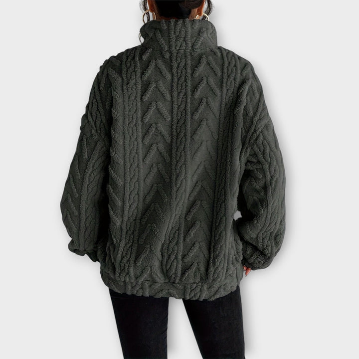 Amelia™| Braided Zip-Up Pullover