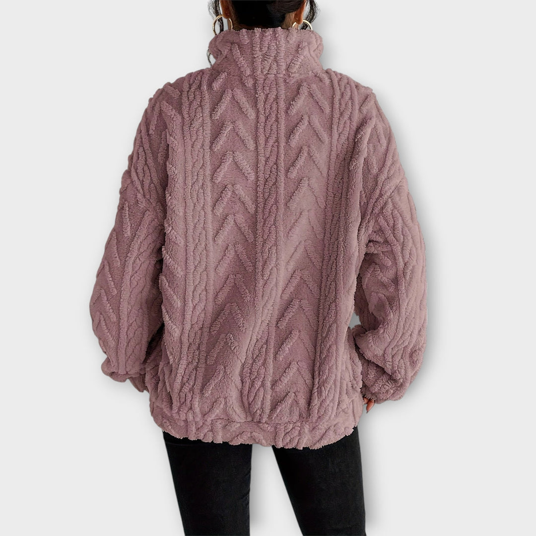 Amelia™| Braided Zip-Up Pullover