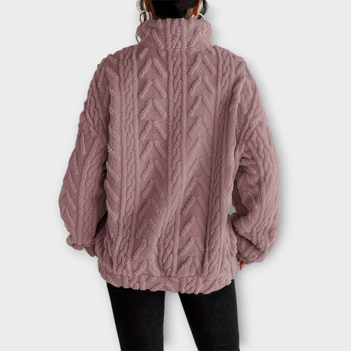 Amelia™| Braided Zip-Up Pullover