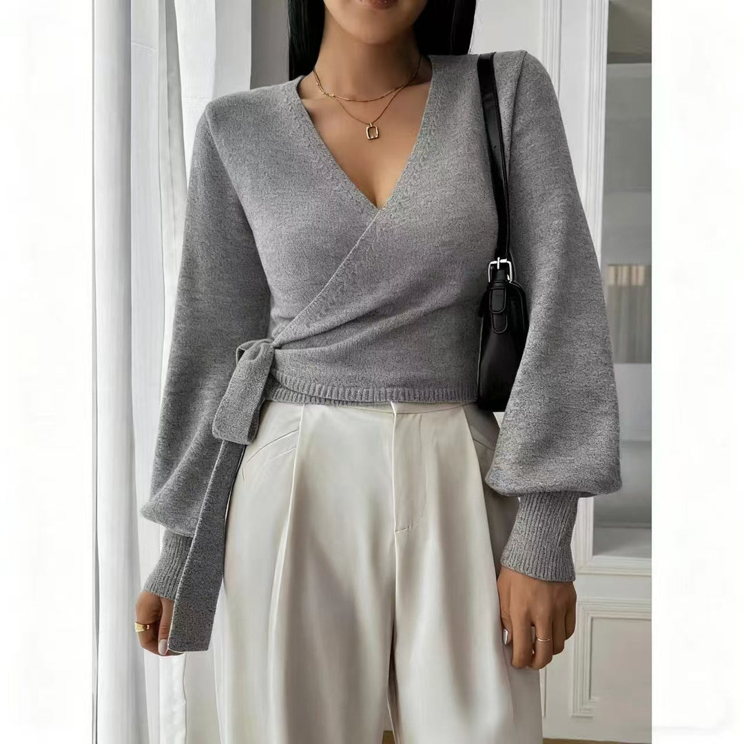 Amelia™ | SoftKnit Wrap Elegance Top