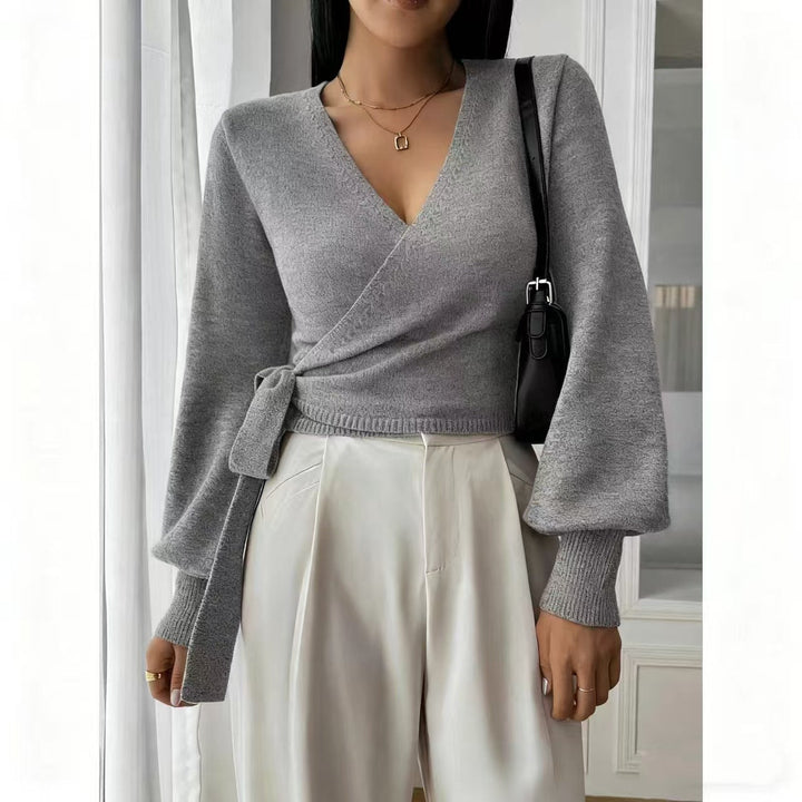 Amelia™ | SoftKnit Wrap Elegance Top