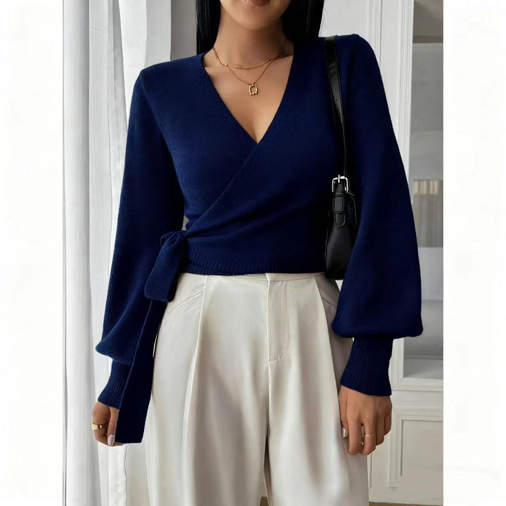 Amelia™ | SoftKnit Wrap Elegance Top