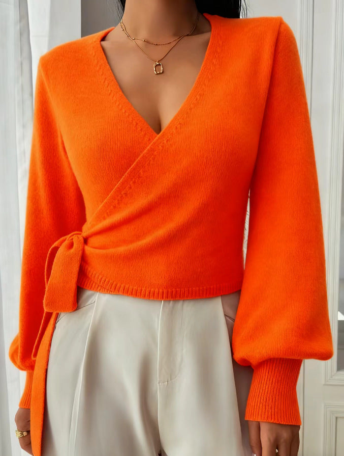 Amelia™ | SoftKnit Wrap Elegance Top