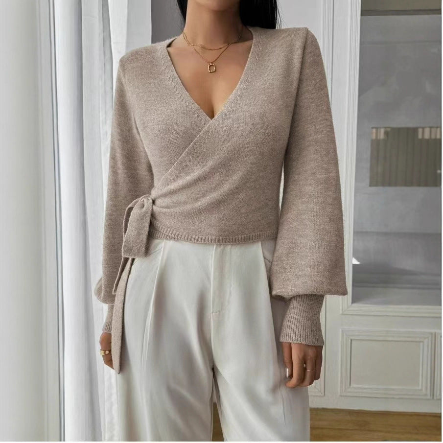 Amelia™ | SoftKnit Wrap Elegance Top