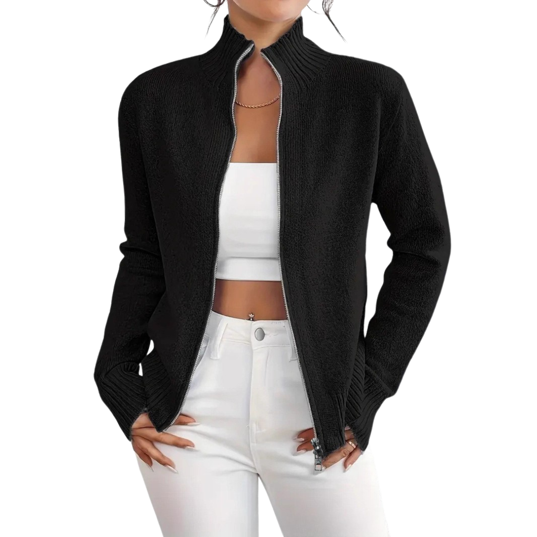 Amelia™ | Celeste Zip-Up Knit Cardigan