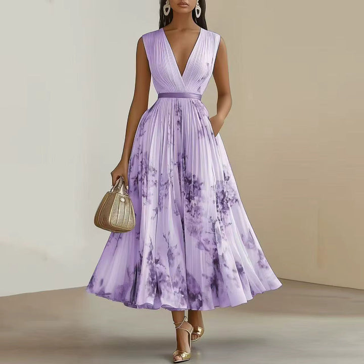 Amelia Milano | Elegant Pleated Maxi Dress