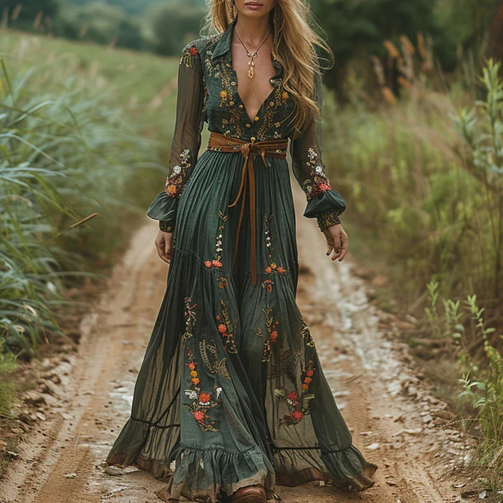 Amelia Auré | Boho Floral Maxi Dress