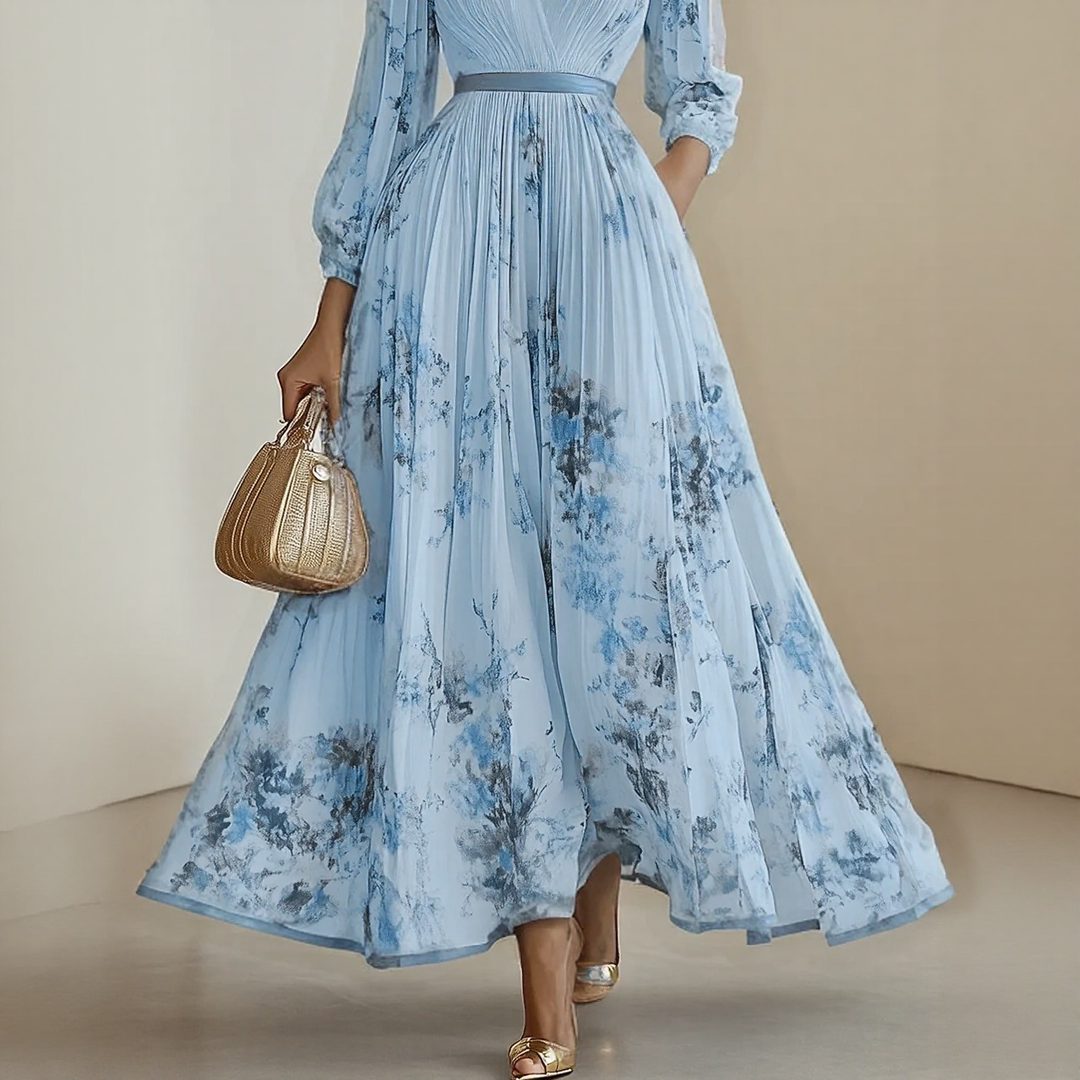 Amelia Milano | Elegant Pleated Maxi Dress