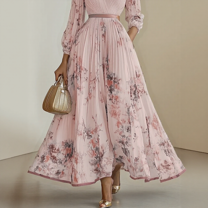 Amelia Milano | Elegant Pleated Maxi Dress