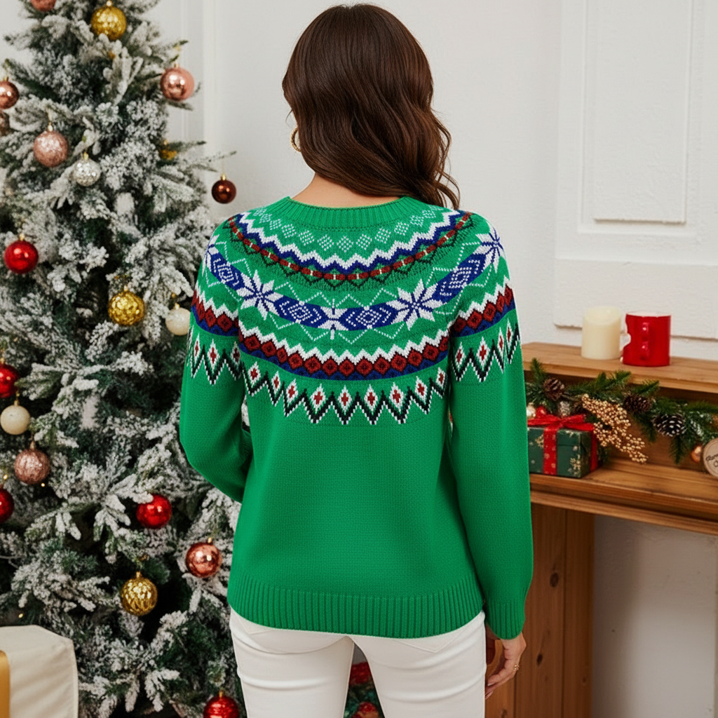 Amelia™ | NordicFest Holiday Knit Sweater