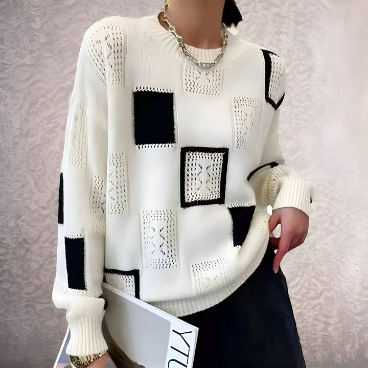 Amelia™ | Women's Geometric Knitted Sweater