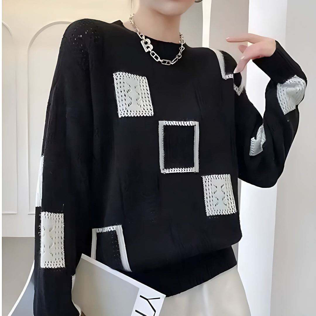 Amelia™ | Women's Geometric Knitted Sweater