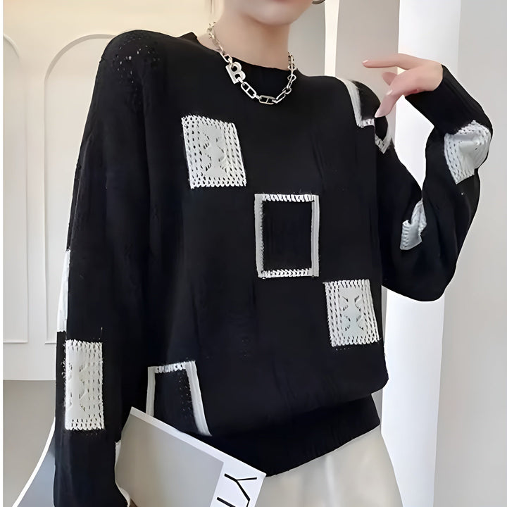 Amelia™ | Women's Geometric Knitted Sweater