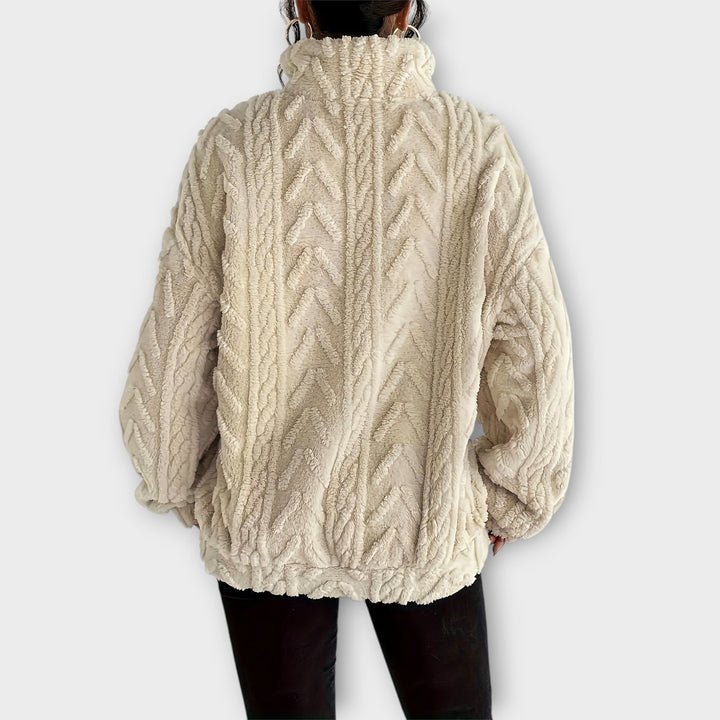Amelia™| Braided Zip-Up Pullover