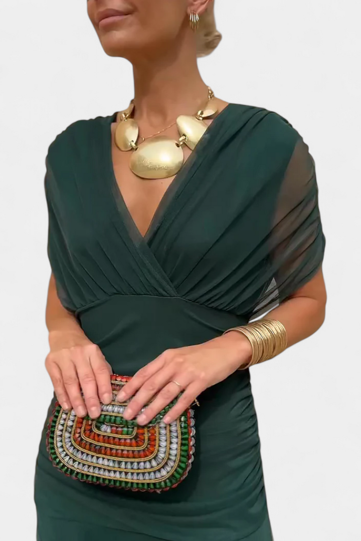 Amelia Laluna™ | Elegant Dress With V-Neckline